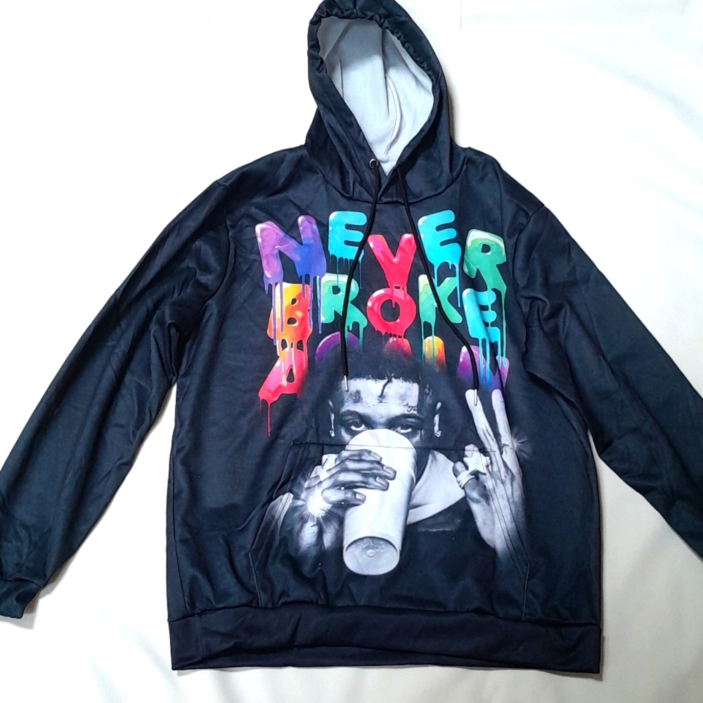 NBA Young Boy All Print pullover hoodie Hip-hop, Streetware Size: M Unisex